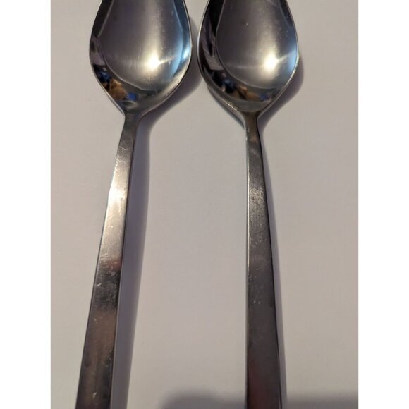 VTG CARLYLE Hong Kong stainless cameo pattern lot 2 tablespoons replacement - Picture 4 of 9